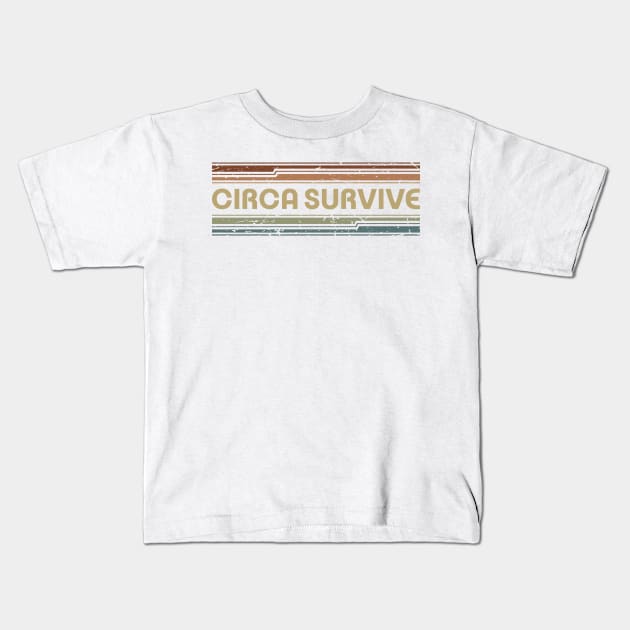 Circa Survive Retro Lines Kids T-Shirt by casetifymask